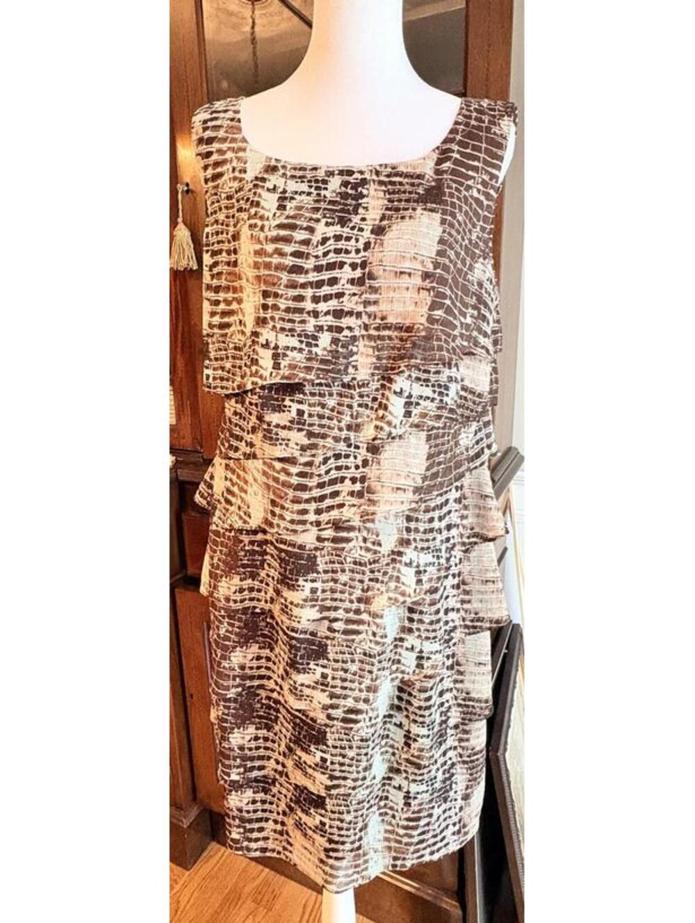 Alligator Print Tiered Dress 12